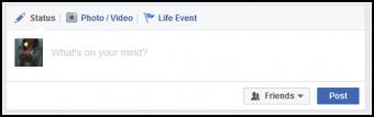 Status Update Screen in Facebook