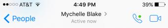 Screenshot of a person's name to change blocking settings in Facebook Messenger on iOS.