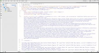 Screenshot of XML code from Blogger template in Dreamweaver.