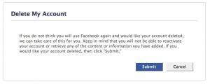 Delete Facebook Account