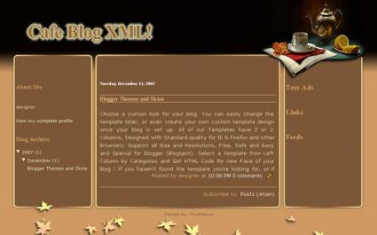 Screenshot of New Cafe Blog taken by LoveToKnow.com