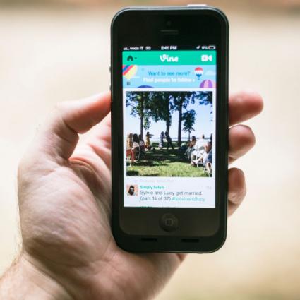 iPhone with vine app
