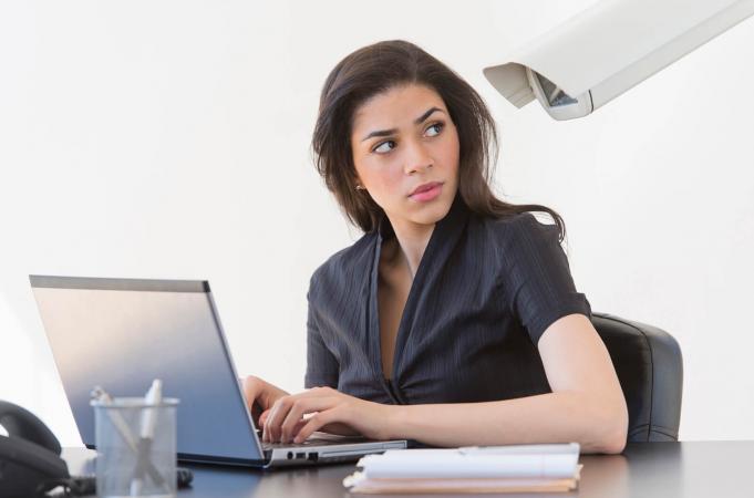 Woman spied on by cctv camera