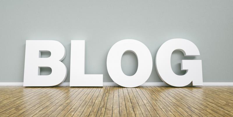 blog spelled out against a wall
