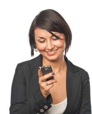 Woman with mobile phone
