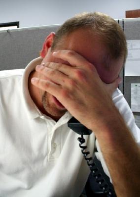 Man dealing with stress