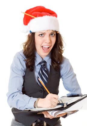 Stressed Woman at Christmas