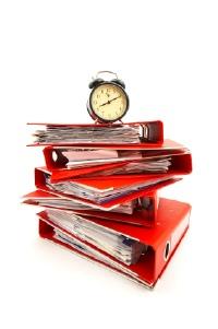 Books and a clock