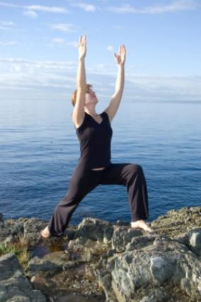 Yoga by the ocean