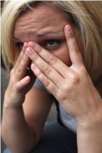 Woman with panic disorder
