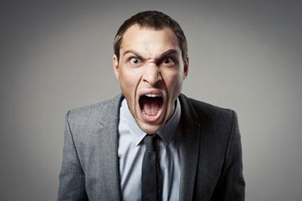 Man venting anger