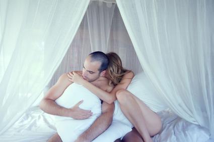 Couple dealing with lack of erections due to stress
