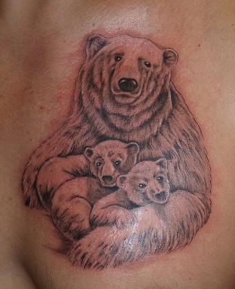 Polar bear with cubs tattoo by torsk1 on DeviantArt