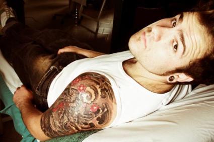 In the tattoo chair