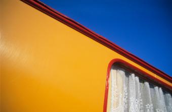 Side of mobile home with window
