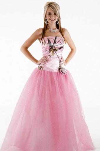 pink camo prom dress