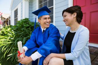 Graduate with mother