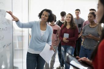 High school students and teacher