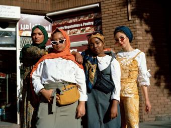 Group of teen girls