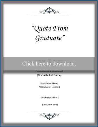 Graduation Quote Invitation