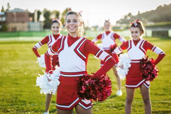 Group of Cheerleaders in the Field