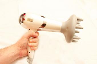 Using a blowdryer