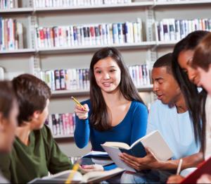teens in discussion