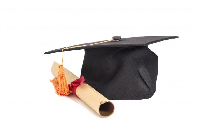Graduation Hat and Diploma