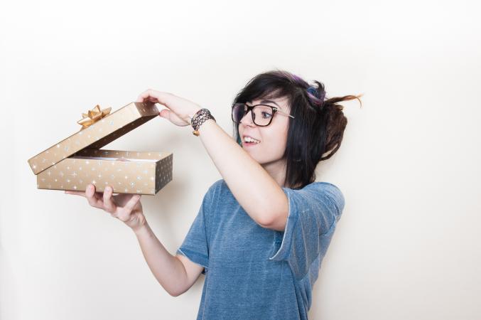 teen opening gift