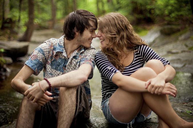 young couple in love