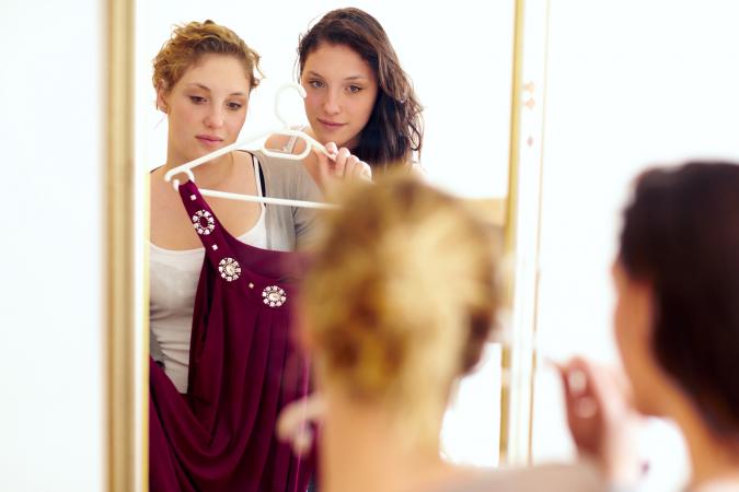 Girl making a decision about prom