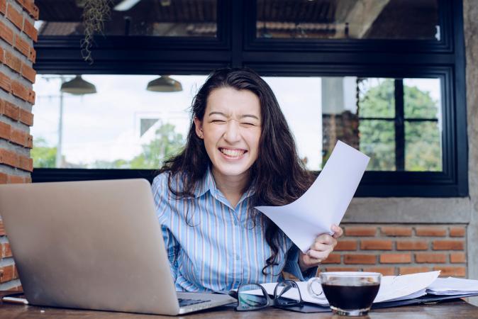 Teen feeling success in business
