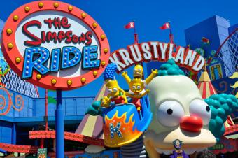 Simpsons ride at Universal Studios