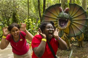 Girls at Dinosaur World