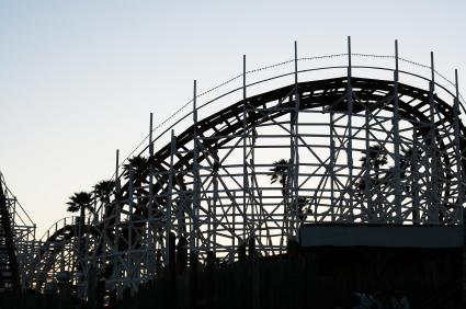 Roller coaster silhouette