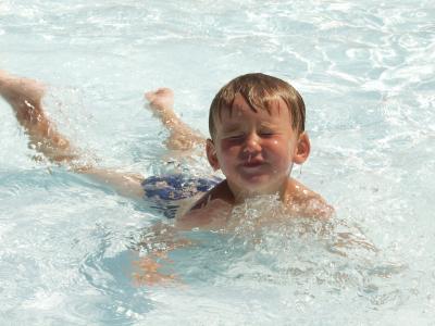 boy swimming