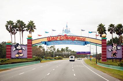 South entrance of Disney World in Orlando Florida