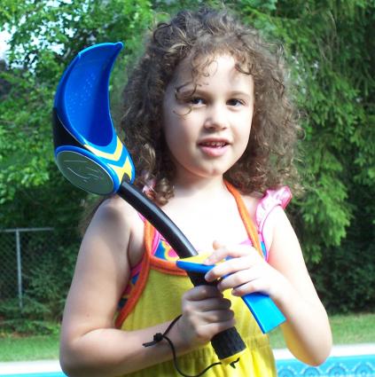 Child holding KAOS Nemesis Water Balloon Launcher