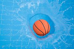 Basketball in pool