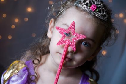 Girl playing princess