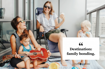 Mothers Spending Time Together With Children Babies On Balcony At Home