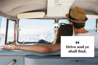 Couple in a van watching the sea
