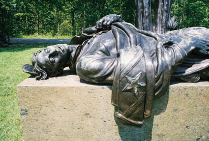 A Gettysburg battlefield monument.