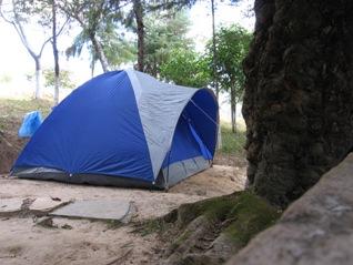 beach camping