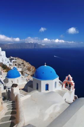 santorini churches oia greece island dome holiday travel