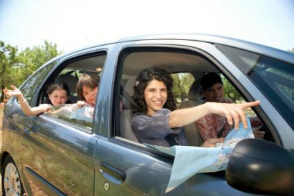 Family in the car