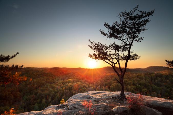 red river gorge sunset