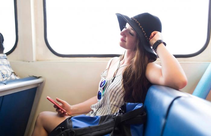 Woman traveling
