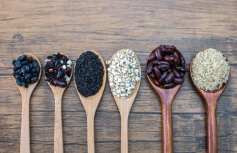 Black beans, red beans, black sesame, rice and cereals