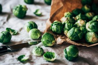 Brussels Sprout On Fabric